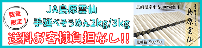 今なら送料お客様負担なし！ 産地直送通販サイト「ＪＡタウン」のショップ「もぐもぐながさき」で 「島原雲仙　手延べそうめん」を販売中！ ～ＪＡタウン公式Ｘで手延べそうめんが当たるキャンペーンも～