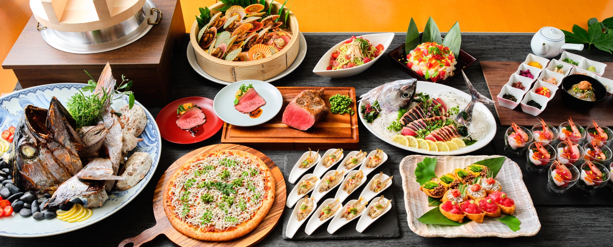 新鮮な地元食材を使った「熊野Cuisine」でホテル浦島　バイキングレストラン「サンライズ」のメニューが生まれ変わります。