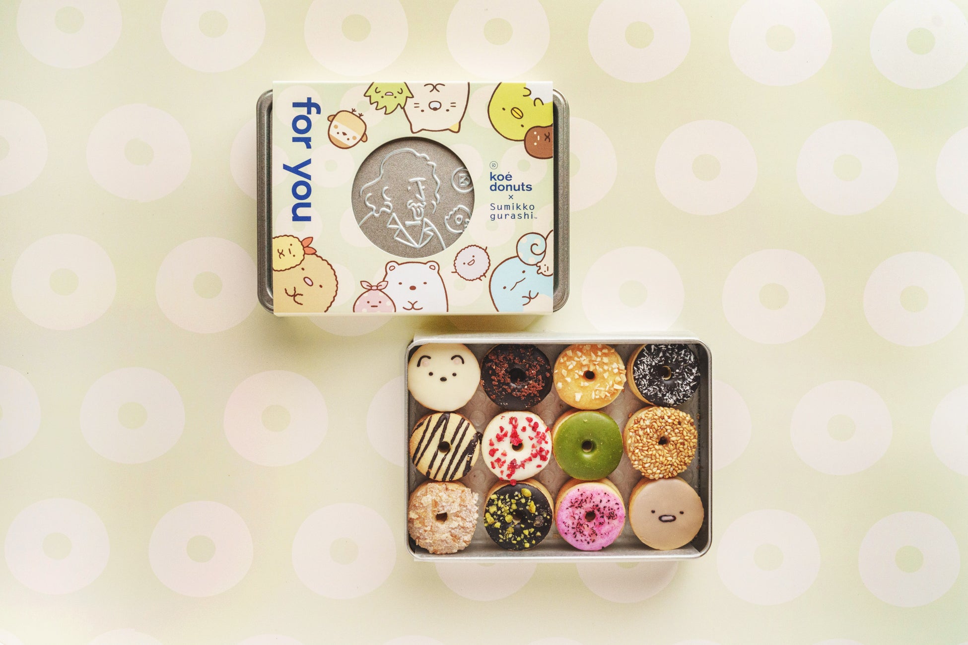 「すみっコぐらし」× koe donuts 初コラボレーション・愛らしいすみっコたちが主役の限定クッキー缶を8月1日(木)に発売開始