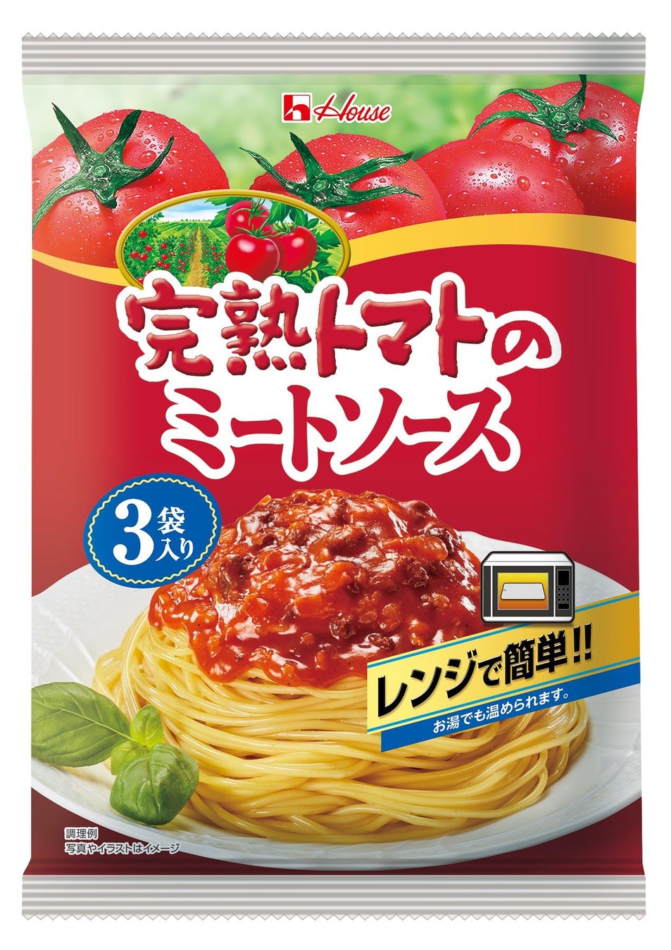 「完熟トマトのミートソース　3袋入り」リニューアル＆パッケージ変更を行い、2024年8月12日（月）より発売