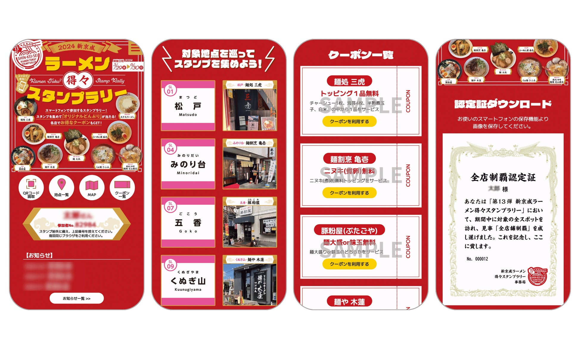 新京成電鉄株式会社主催の「第13弾 新京成ラーメン得々スタンプラリー」にPKBソリューションが採用