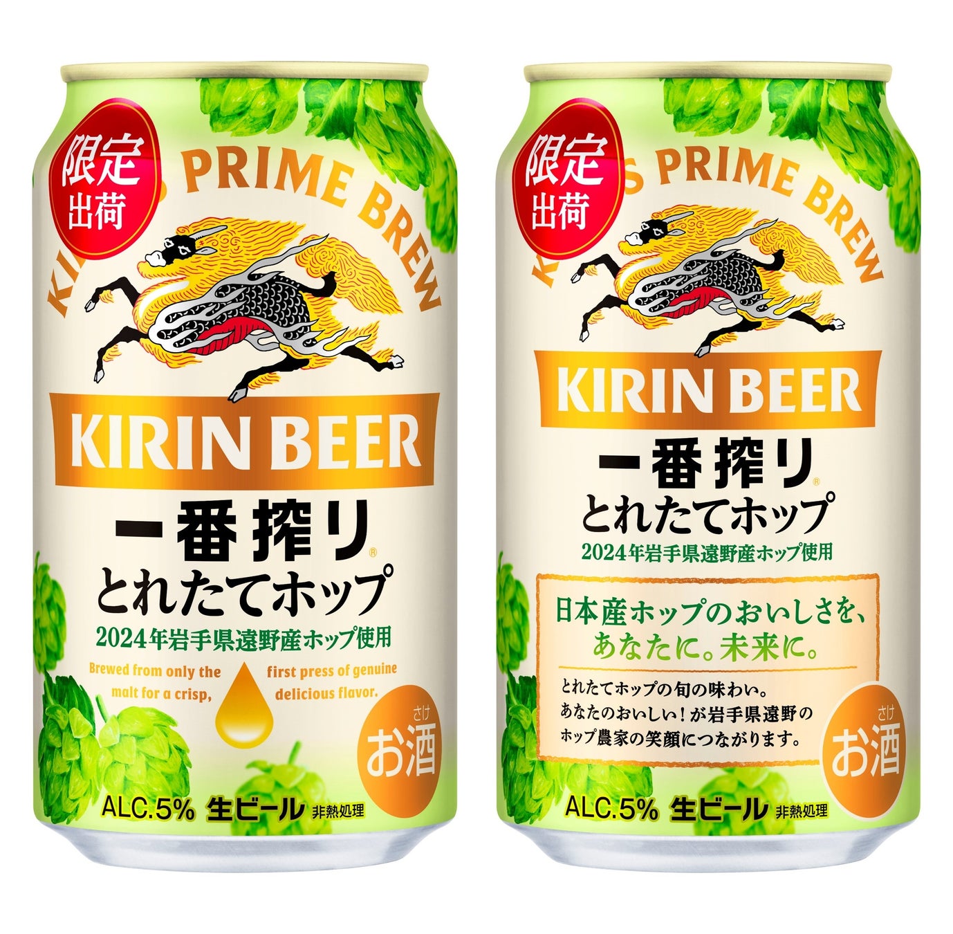 「一番搾り とれたてホップ生ビール（期間限定）」を11月5日（火）より発売　岩手県遠野市で収穫したホップの旬のおいしさが楽しめる、特別な「一番搾り」