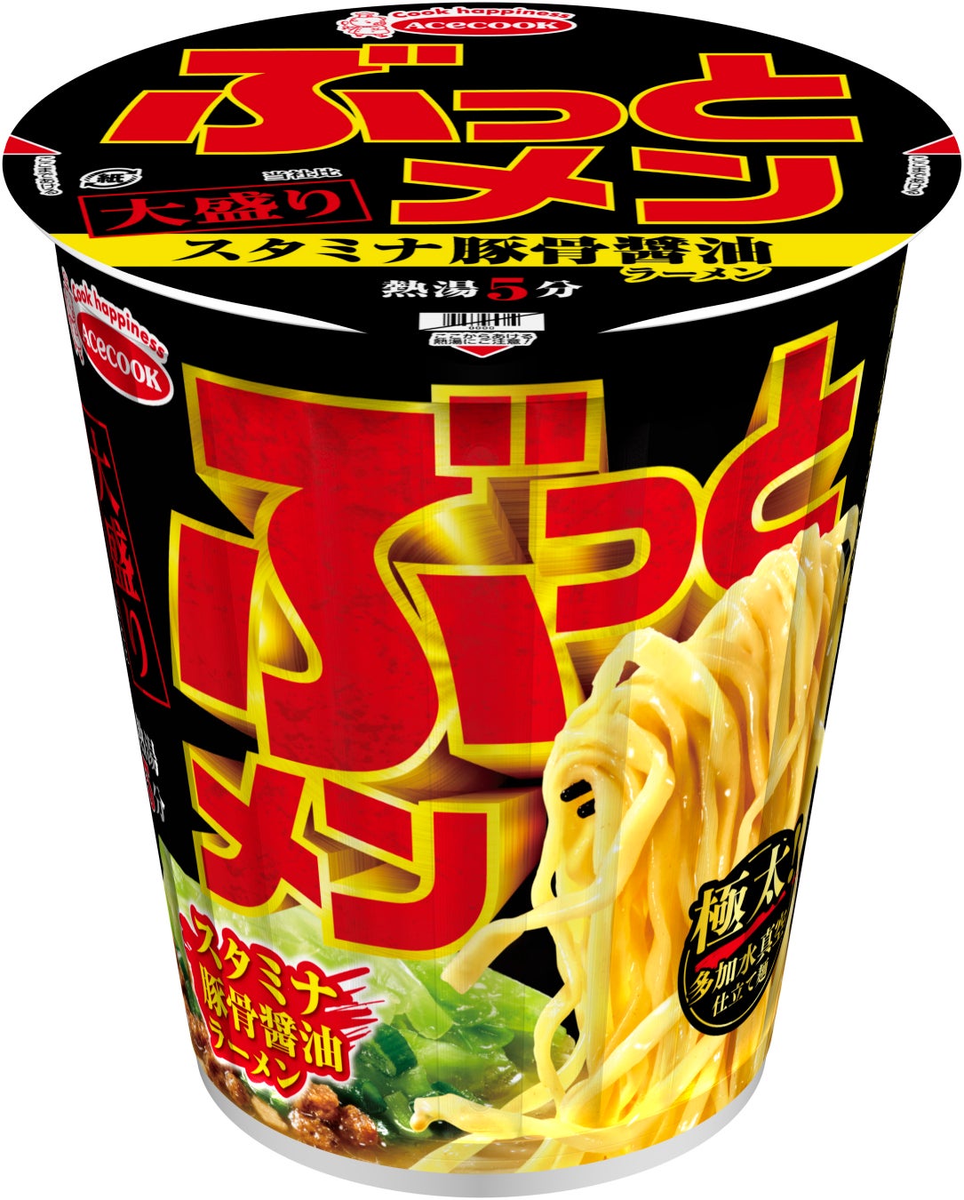 ぶっとメン　スタミナ豚骨醤油ラーメン　大盛り　新発売