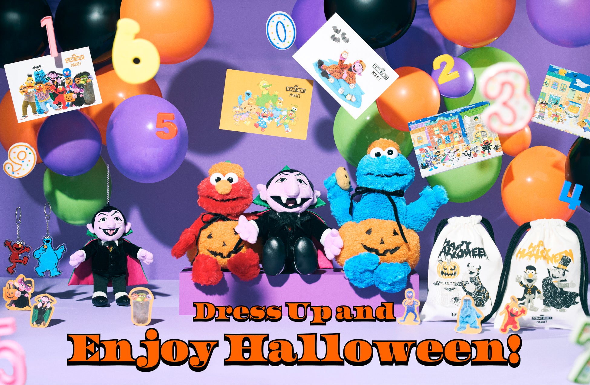 【セサミストリートマーケット】初のハロウィンコレクションテーマは「Dress Up and Enjoy Halloween!」仮装したキャラクターたちのポップなラインアップ〈10月3日（木）〉