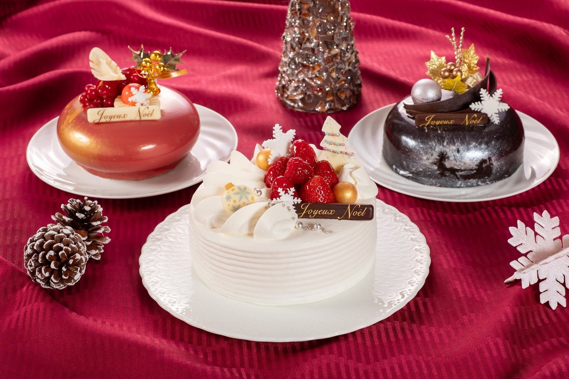 【ホテル日航プリンセス京都】聖夜を華やかに彩る3種類のクリスマスケーキのご予約を10月1日より開始