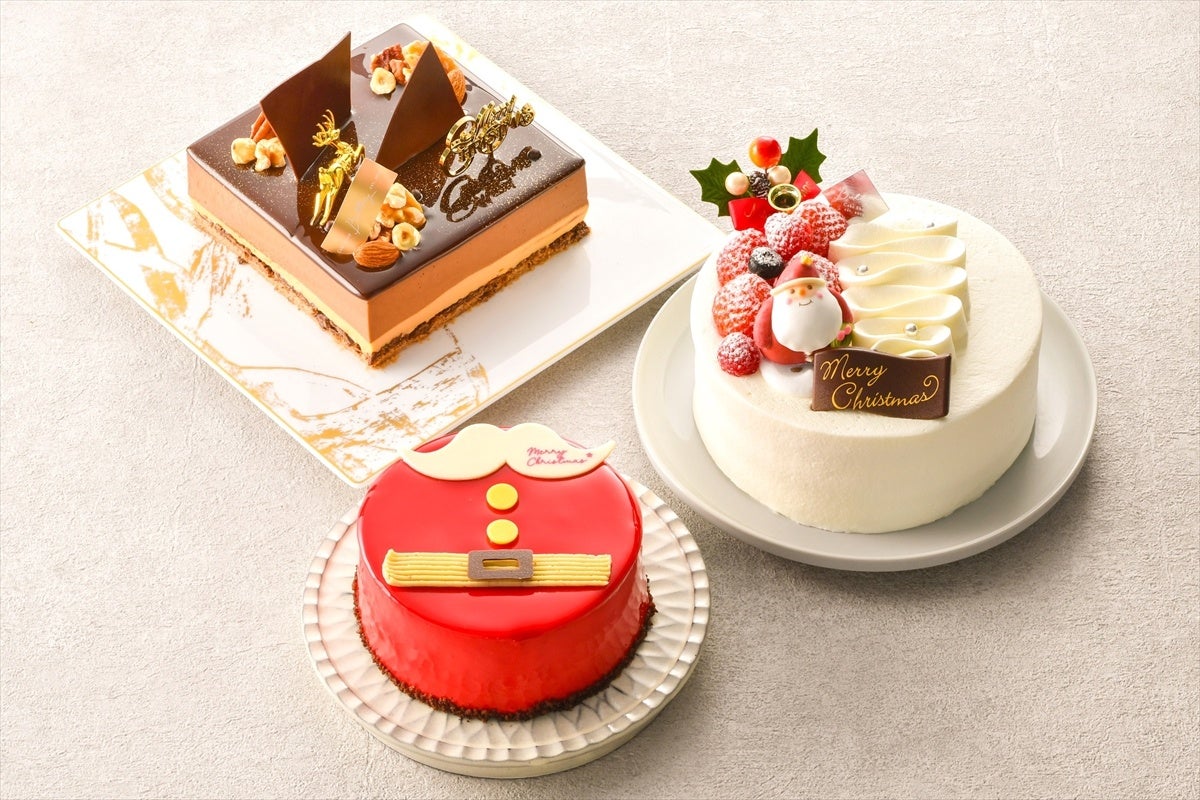 【Buttery】3種のチョコレートムースや真っ赤なサンタモチーフなど大人の新作クリスマスケーキ、10月16日より予約開始！