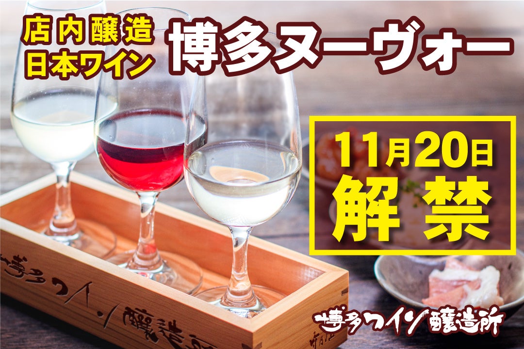 新酒20種&お酒に合う料理30種が食べ飲み放題！ボージョレ・ヌーヴォ&ジャパニーズ・ヌーヴォパーティ