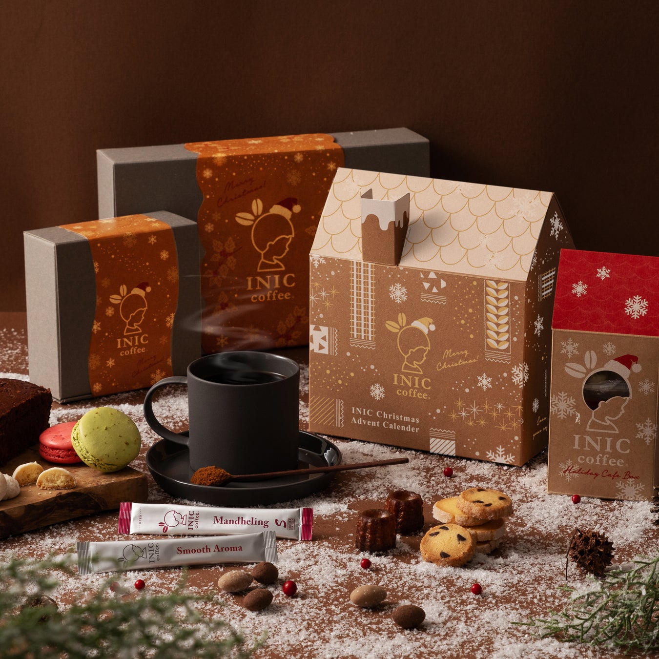 【INIC coffeeのクリスマスギフト2024】「アドベントカレンダー」「クリスマススイーツBOX」など、ホリデーシーズンを彩る4商品をオンラインストア限定で11月1日に発売