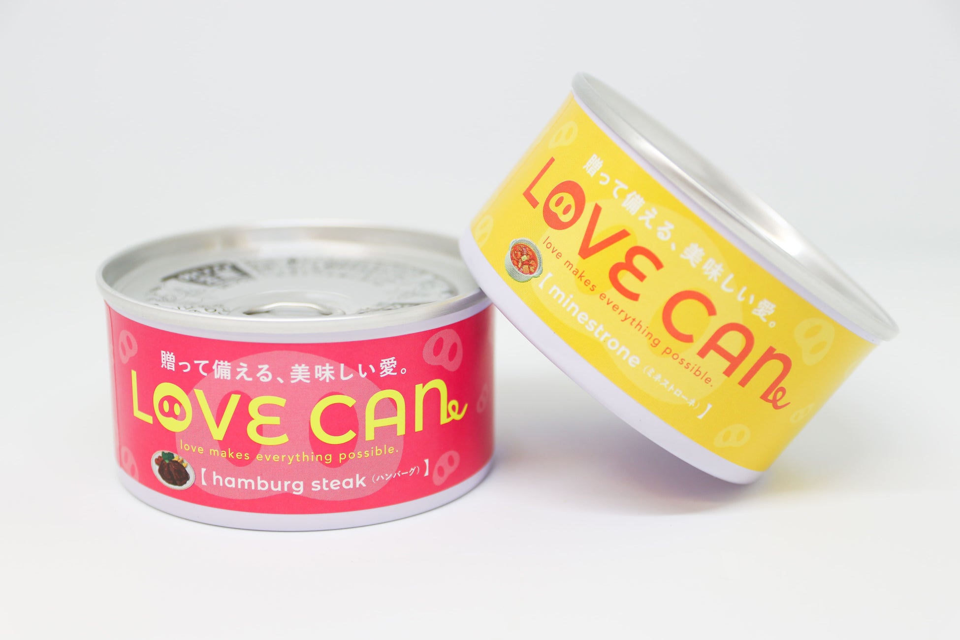 “贈って備える、美味しい愛。”『LOVE CAN』を11月1日に新発売。福島県発の防災食プロジェクト、第一弾は養豚農家が贈る「ハンバーグ」と「ミネストローネ」の缶詰。