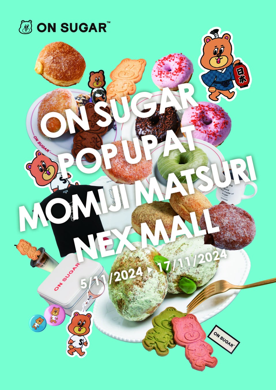 福岡発・ドーナツ＆ベイクショップ「ON SUGAR」がシンガポールに再上陸！Nex MallのMOMIJI MATSURIに出店【新フレーバー販売】