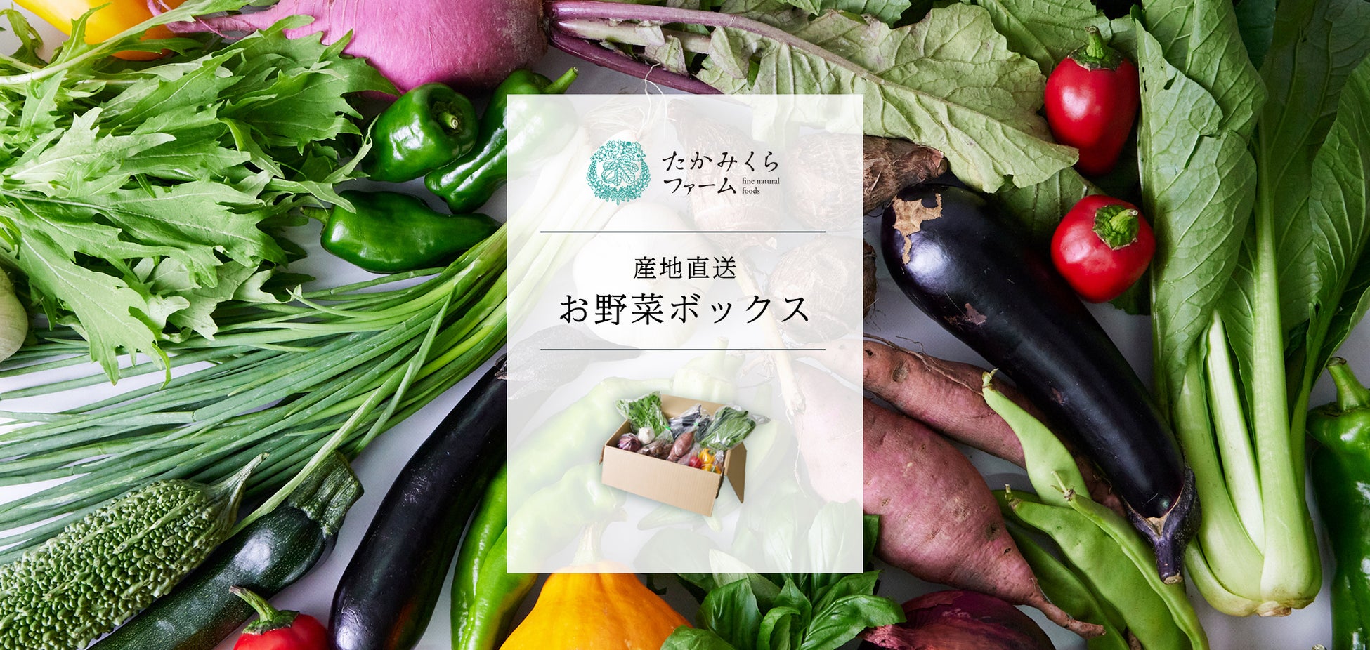 【たかみくらファームお野菜ボックス】新発売！！有機栽培、特別栽培で育てられた安心・安全なお野菜を兵庫県加古川市より産地直送でお届け。