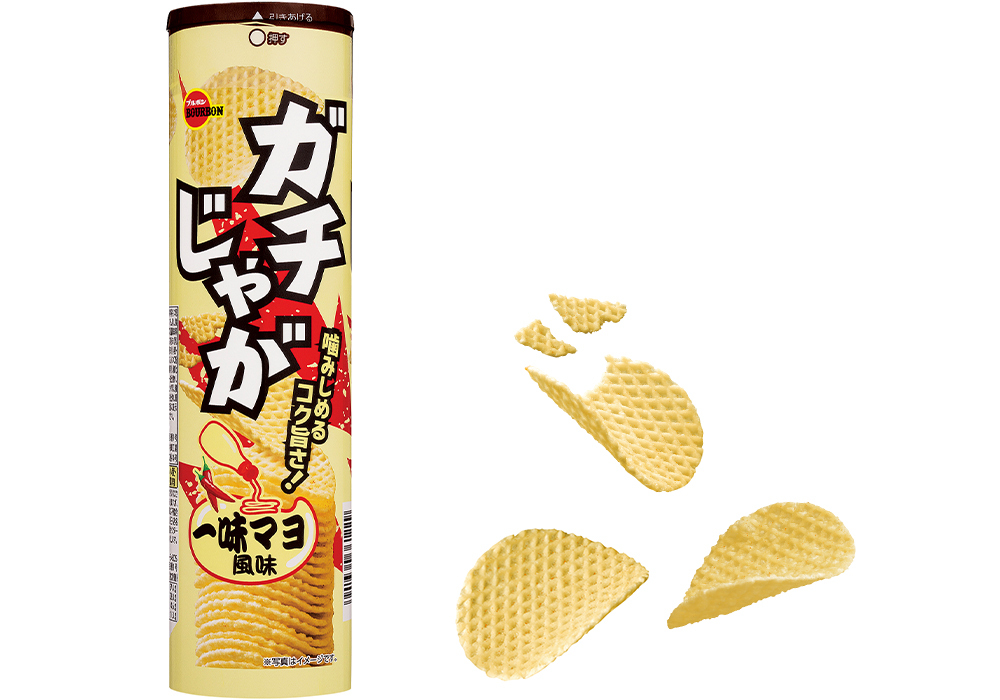 ピリ辛でコクのある味わいのポテトチップス
ブルボン、「ガチじゃが一味マヨ風味」を
12月3日(火)に期間限定で新発売！