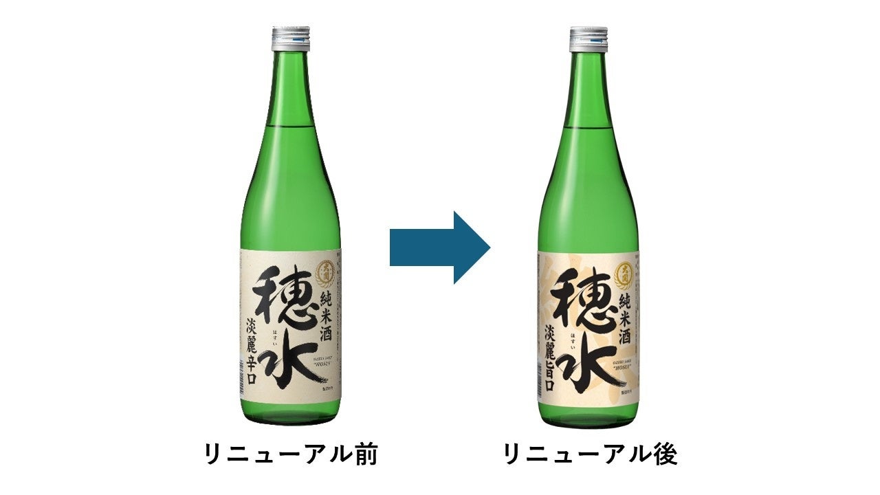 「純米酒 穂水720ml瓶詰」の酒質・デザインをリニューアル