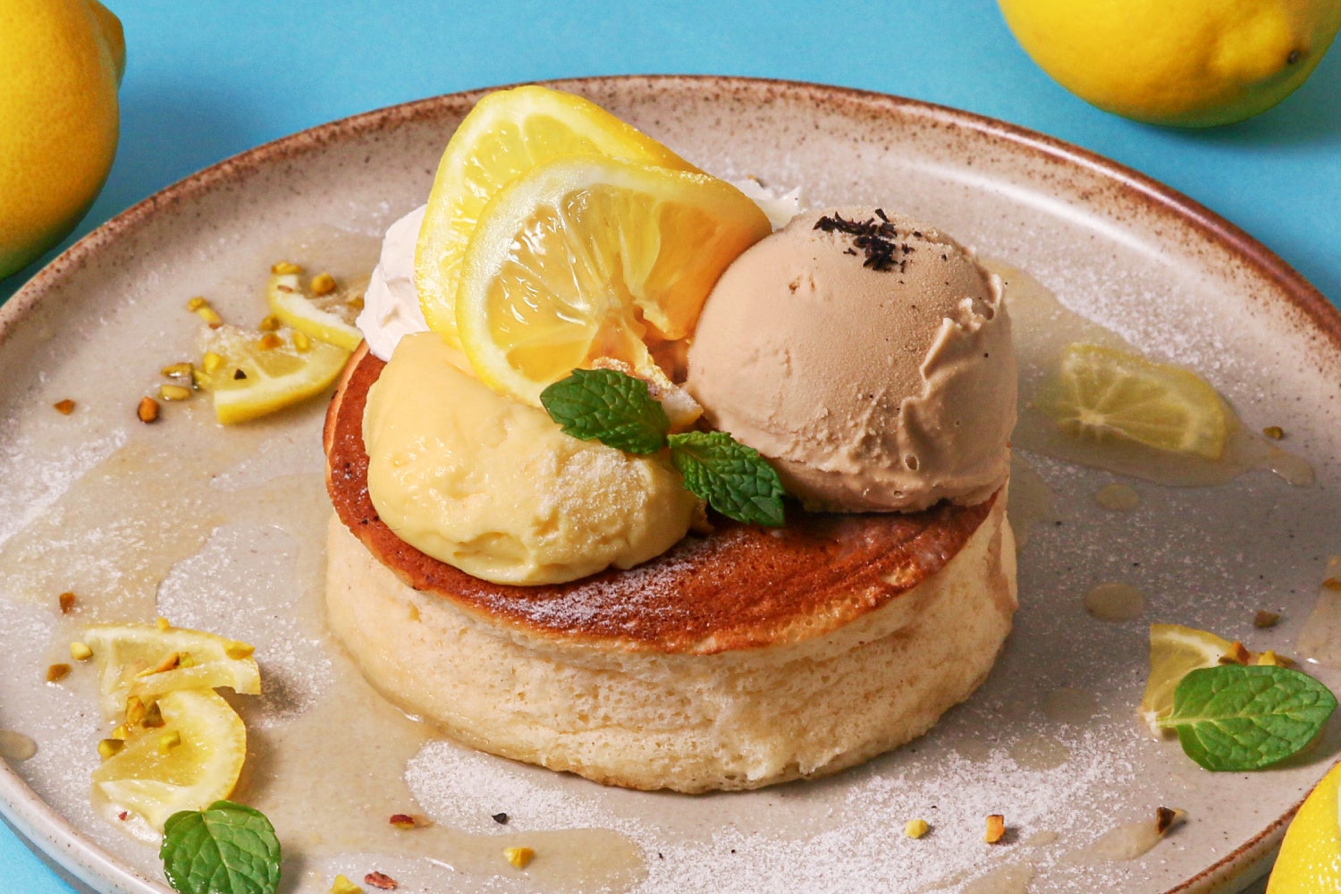 爽やかで甘酸っぱい「ハニーレモンパンケーキ 紅茶アイス添え」が「YURT(ユルト)」大名古屋ビルヂング店から、5/14(水)より新登場!