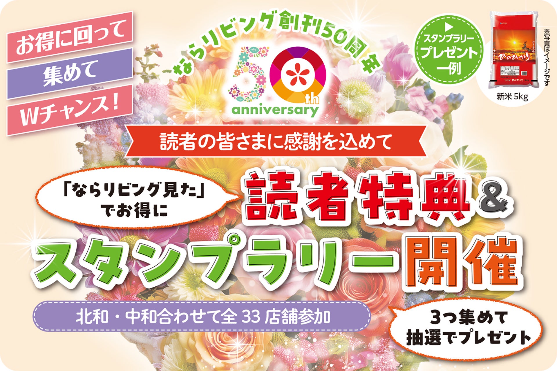 奈良グルメをお得に楽しんで豪華商品も狙おう♪奈良のフリーペーパー「ならリビング」が、読者特典とモバイルスタンプラリーを11月7日から開催！
