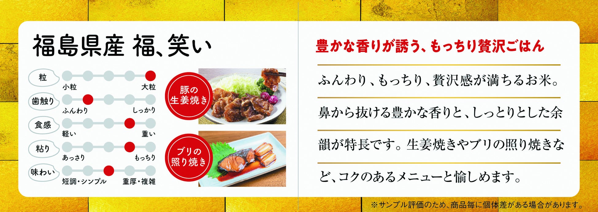 福島県内のヨークベニマル米売場に“八代目儀兵衛”監修の「お米の特徴がよく分かるPOP」を掲示します！～好みで選ぼう！福島県産米～