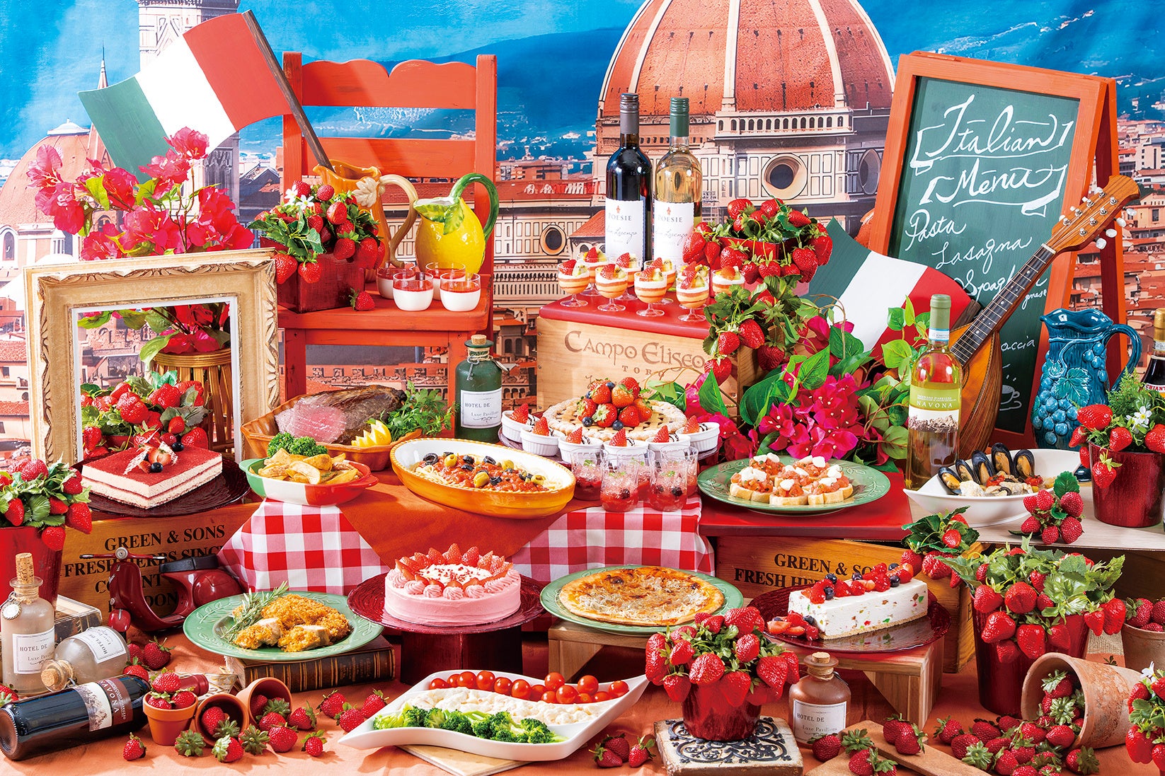 食欲そそる彩り豊かなイタリア料理にいちごのイタリアンスイーツ「心躍るイタリアの美食×ストロベリースイーツ」を開催！