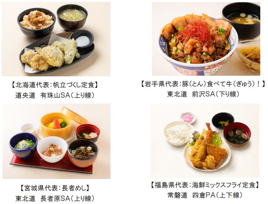 『第２回　ＮＥＸＣＯ東日本　ハイウェイめし甲子園』道・県予選を勝ち抜いた代表メニュー１４品が決定！