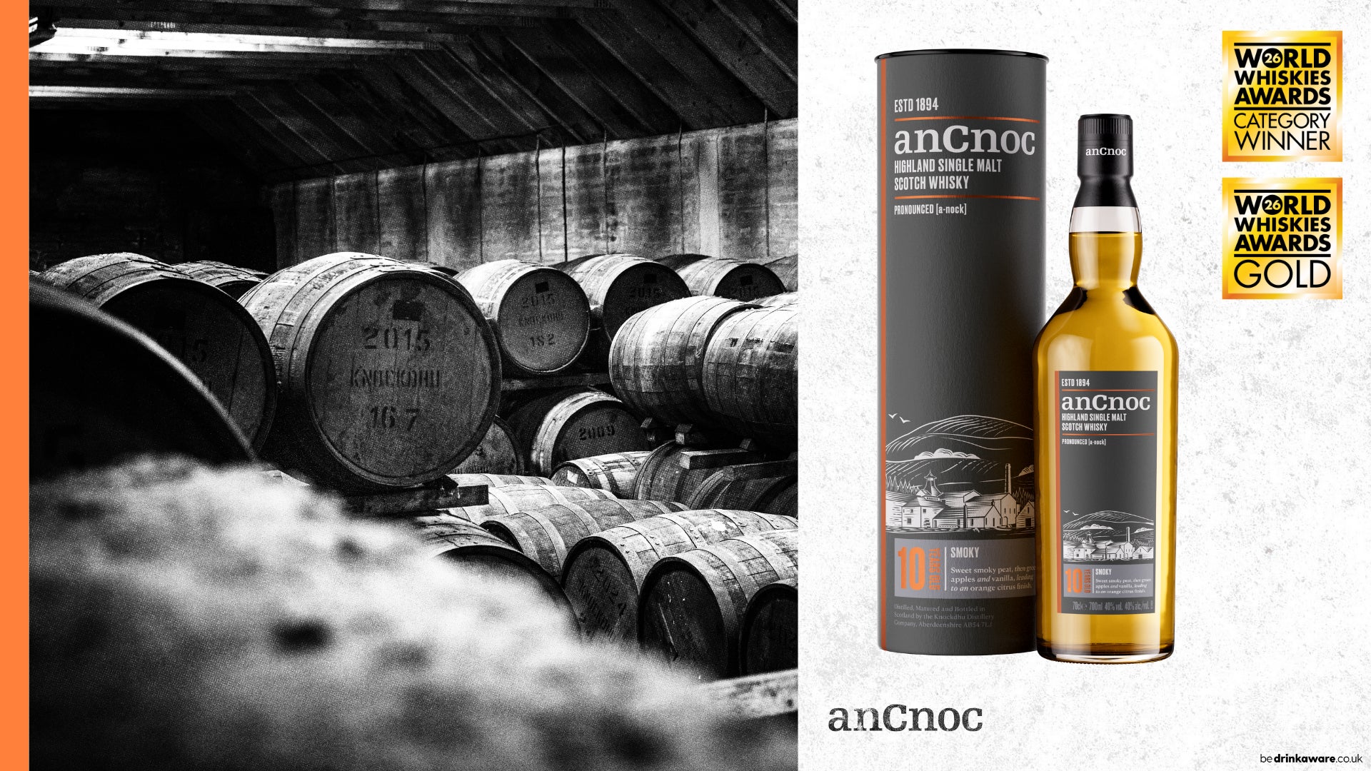 ハイランド・シングルモルト 『anCnoc （アンノック）10 Years Old Peated』ワールド・ウイスキー・アワード2026にてカテゴリー・ウィナーを受賞
