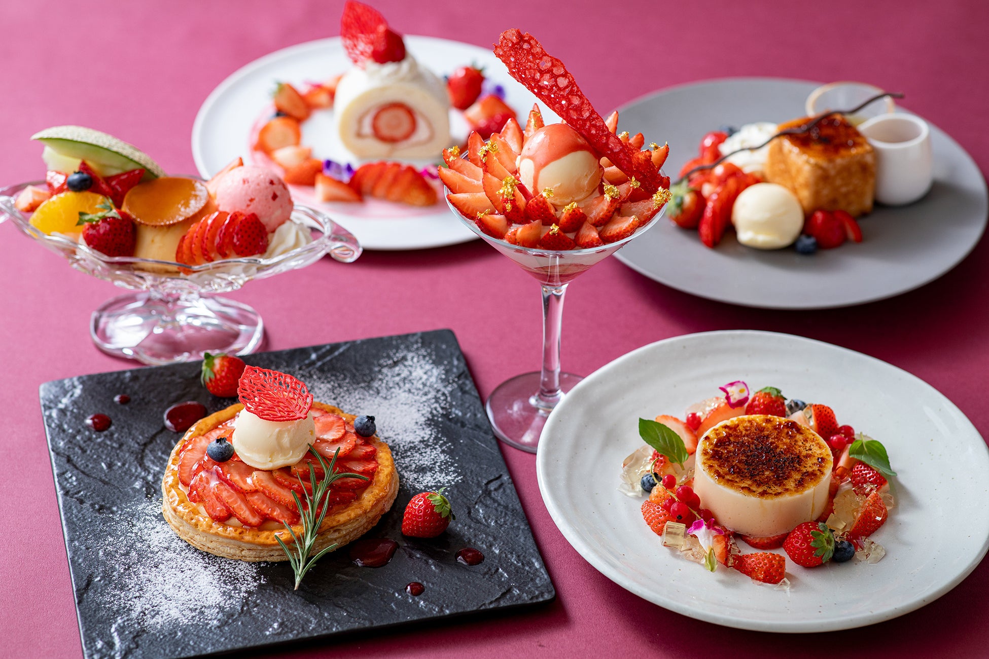 1月15日、イチゴの日に開幕！春の訪れを甘酸っぱく彩る “どれ食べる？”が止まらない！６種の苺スイーツをラインアップ！「いちごフェア」～小田急ホテルセンチュリーサザンタワー～