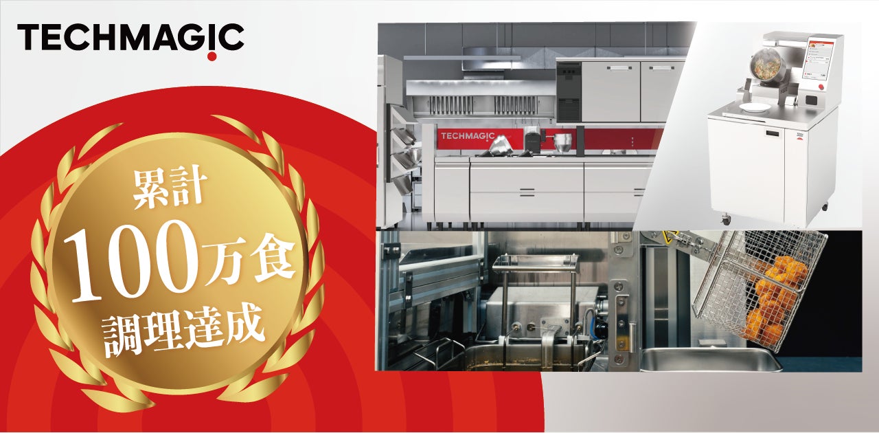 TechMagic、調理ロボットによる提供食数が100万食突破！