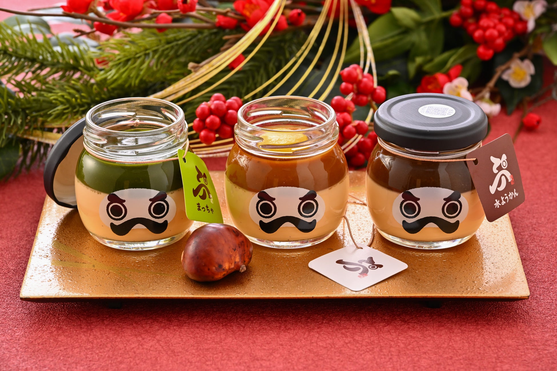 【年末年始限定販売】永平寺だるまぷりん福井の冬名物「水ようかん」を味わう「3種の水ようかんプリンセット」