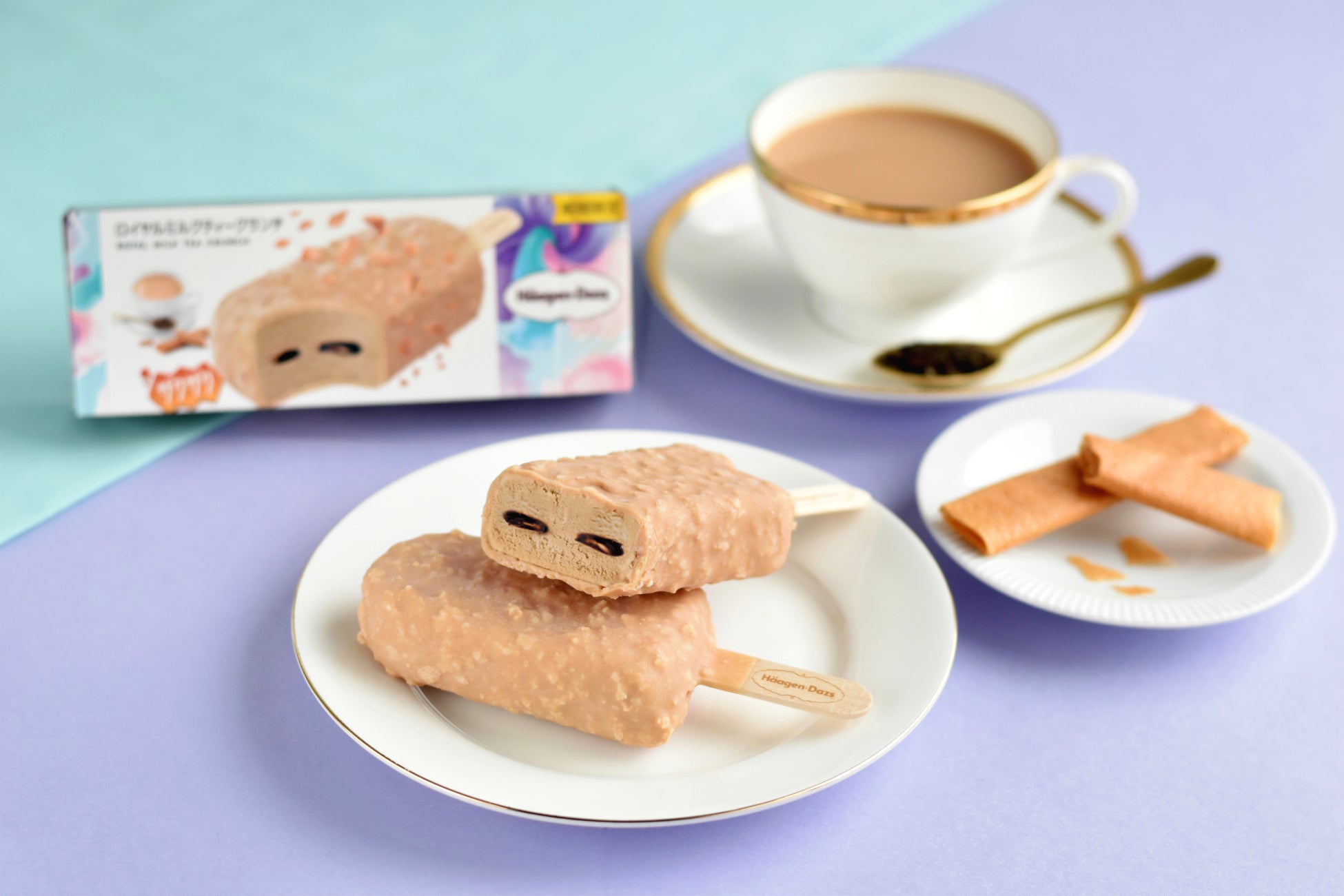 ハーゲンダッツ バー初の“紅茶フレーバー”　2種の茶葉を使った“濃香”な味わいがザクザク食感とともに楽しめるバー　『ロイヤルミルクティークランチ』　1月20日(火)より期間限定新発売！