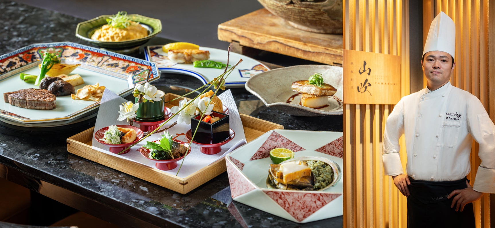 鉄板割烹「山吹」德留料理長 就任１周年記念 冬の高級食材が一堂に集う、円熟の鉄板割烹　フォアグラ、虎河豚、鮑、“やまぐち和牛燦”を愉しむ「至極の鉄板割烹～雅（みやび）の饗宴～」