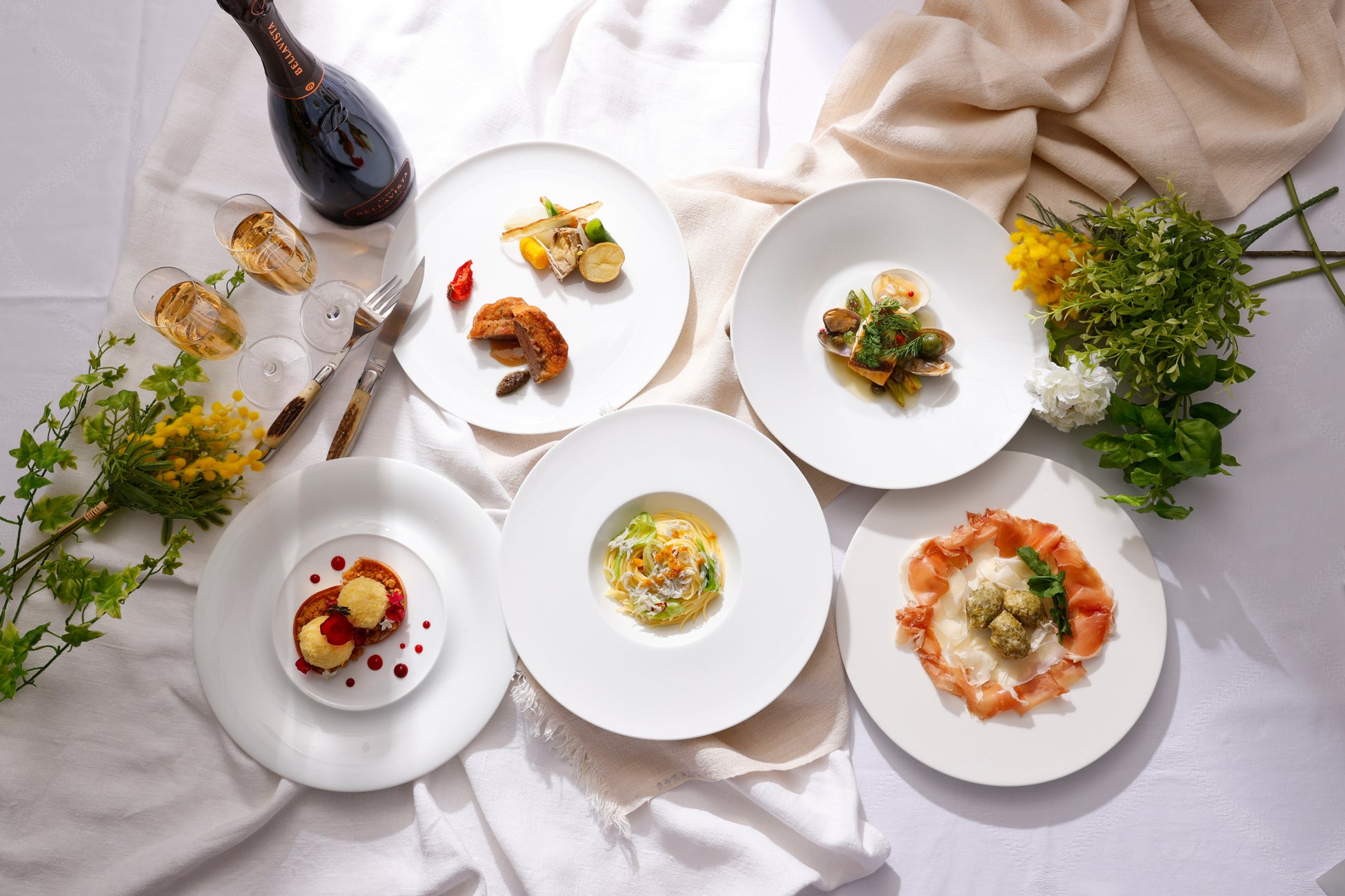 【ホテルニューグランド】春の風と光が織りなす心ほどけるディナーコース「春の息吹を感じるディナー L’arrivo della Primavera」（イタリアンレストラン イル・ジャルディーノ）