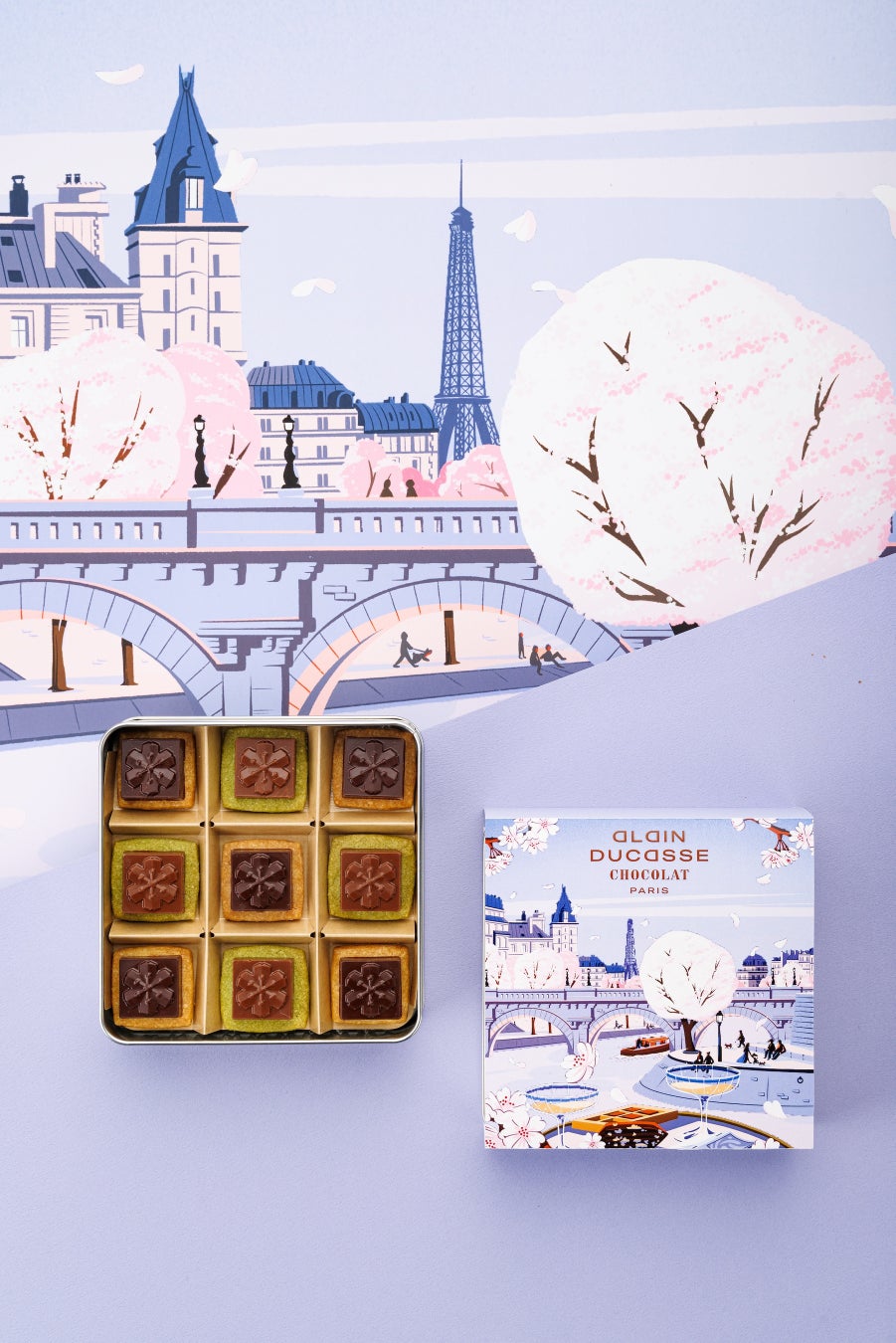 フランス・パリ発のショコラ専門店「ル・ショコラ・アラン・デュカス」・ビスケット専門店「ル・ビスキュイ・アラン・デュカス」、春限定！サクラモチーフのショコラ＆ビスケット新発売