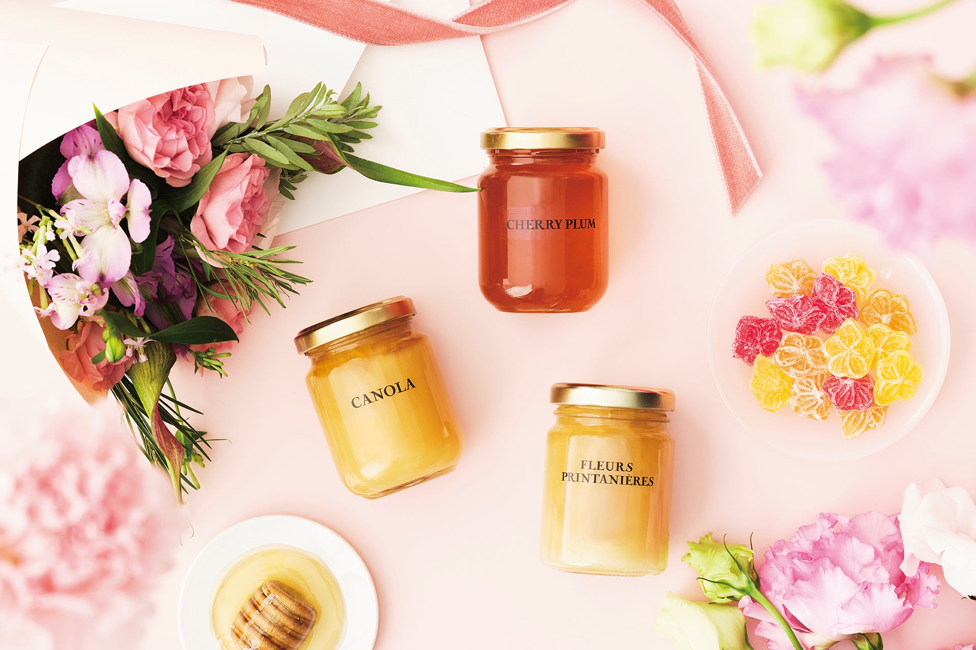 【ラベイユ】ブルガリアから届いた新作はちみつ「チェリープラム」やフランスから届いたお花形のはちみつキャンディ