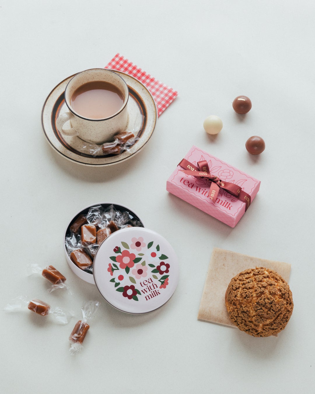 【新商品】ミルクティー味のお菓子ブランド「tea with milk」より〈ミルクティーキャラメル〉を発売。表参道にて2月13日〜15日、ポップアップ開催