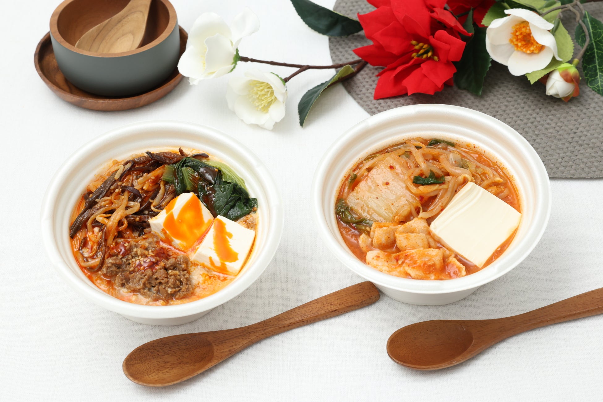 「スープごはん」シリーズに新商品が登場！「コクと旨味のキムチチゲ スープごはん」と「あったかスープの豆乳担々ごはん」が2月3日（火）から順次発売