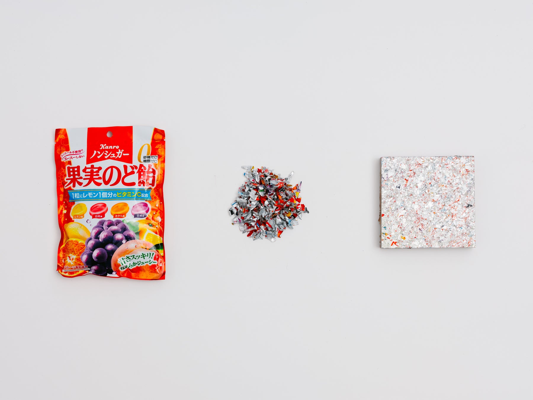 カンロ、REMAREとの協業でアップサイクル什器を社内外に設置