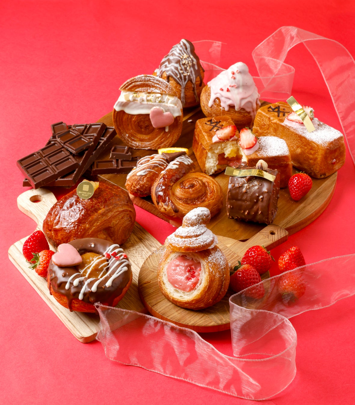 【メゾン・イチ プリュス越谷レイクタウン店】とろける塩キャラメル×旬のあまおう苺。春を彩る新作パン「Sweet and Sweet」シリーズが2月5日(木)より発売！