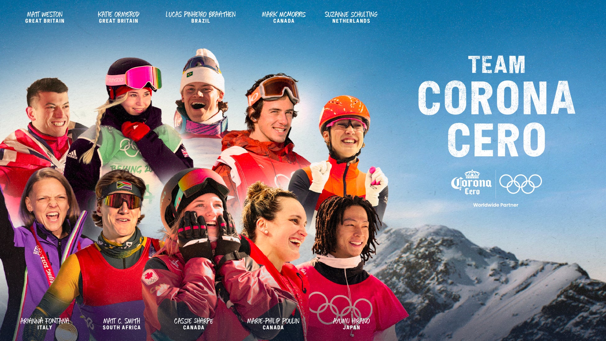 コロナ・セロ、ミラノ・コルティナ2026冬季オリンピック開幕に向け総勢10名のグローバル・アスリート・アンバサダーを発表！日本からは平野 歩夢選手が選出