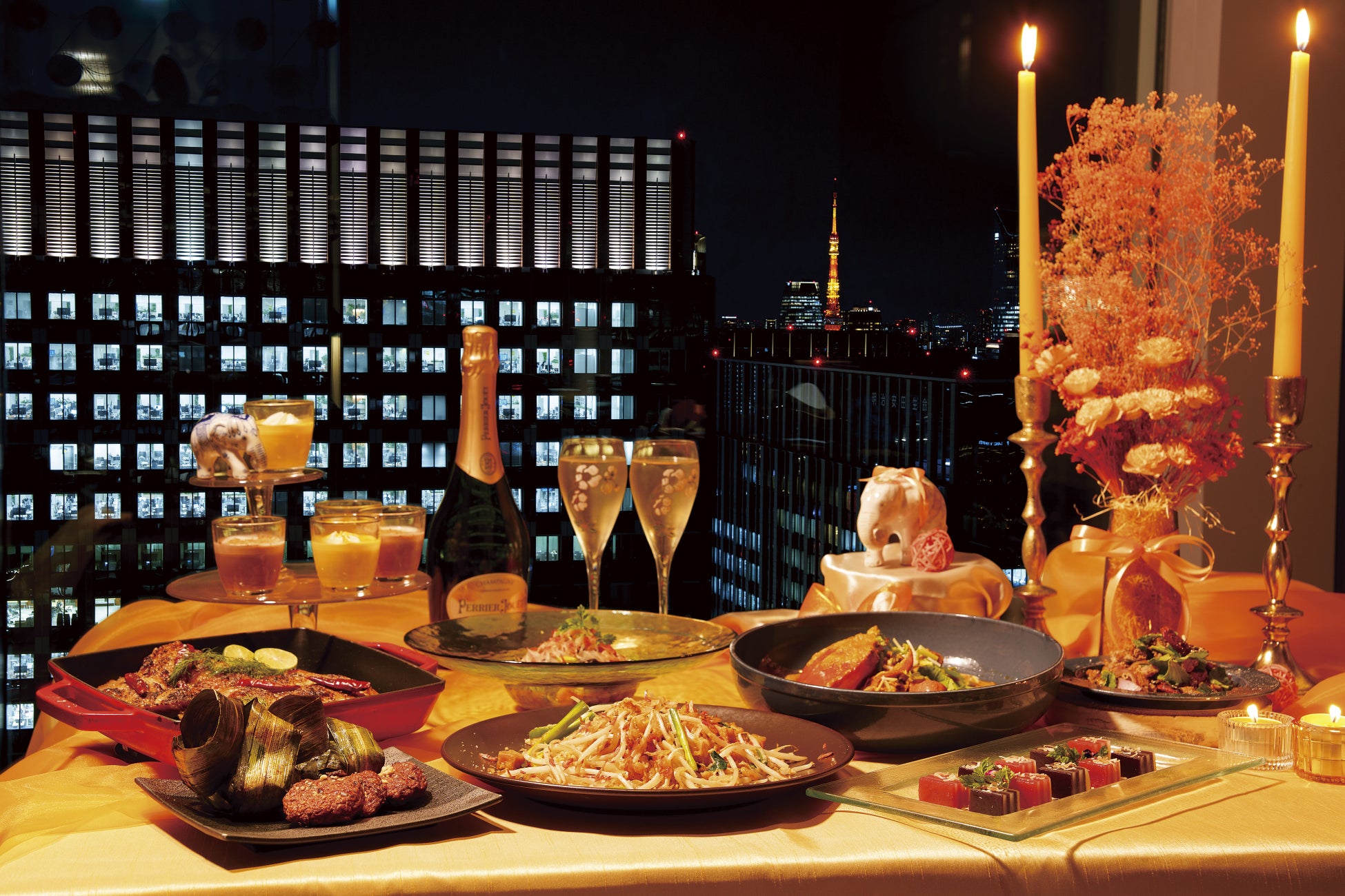 【ご好評につき再び】丸ビル35階の夜景と楽しむ本格タイ料理ディナーブッフェ「THAI “ORANGE NIGHT”」第2弾 マンゴツリー東京にて開催