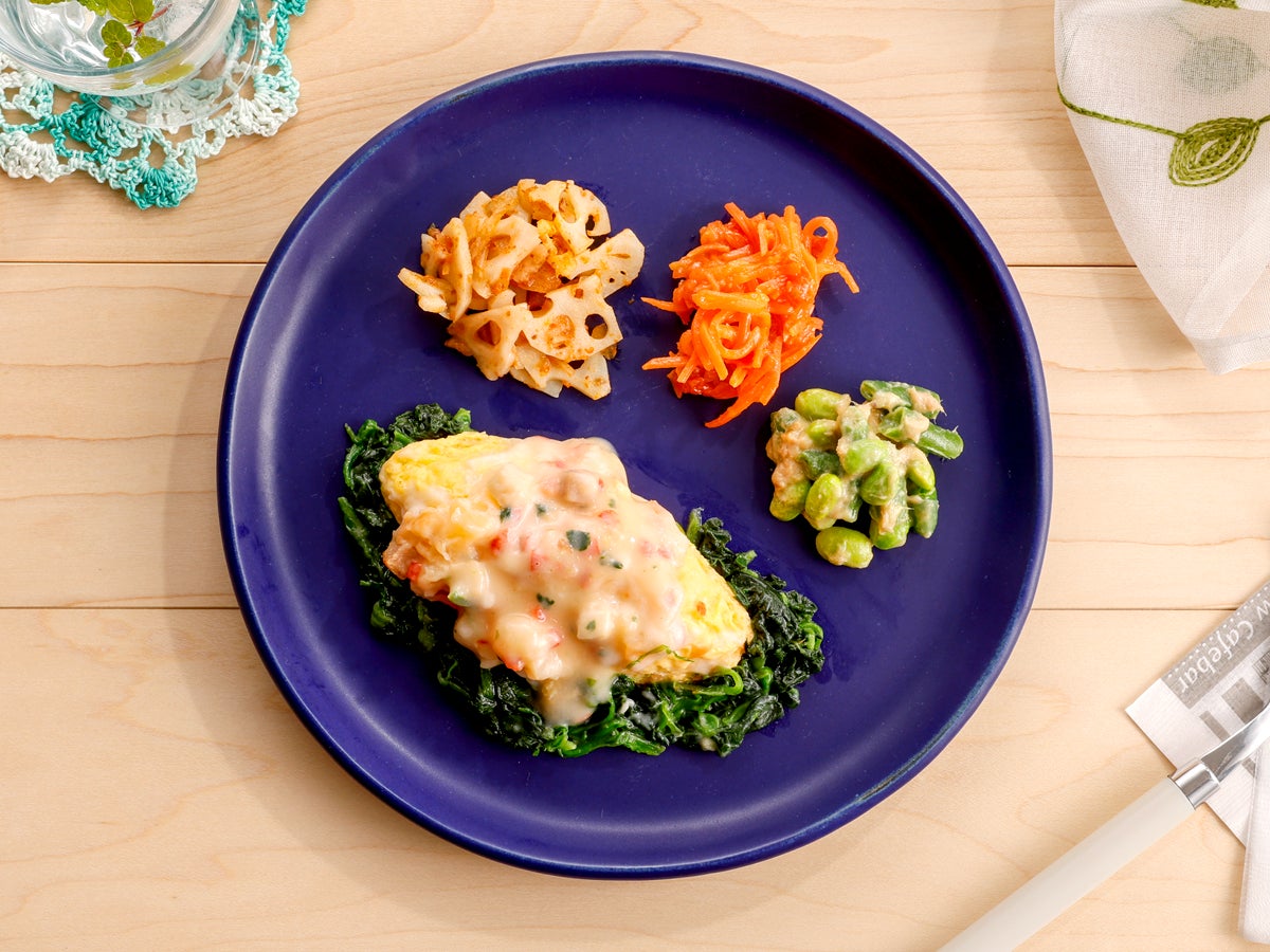 ふんわり卵と彩り野菜で、心ほぐれる朝のひととき「やさしいクリーミーソースオムレツ」を2月6日（金）に新発売