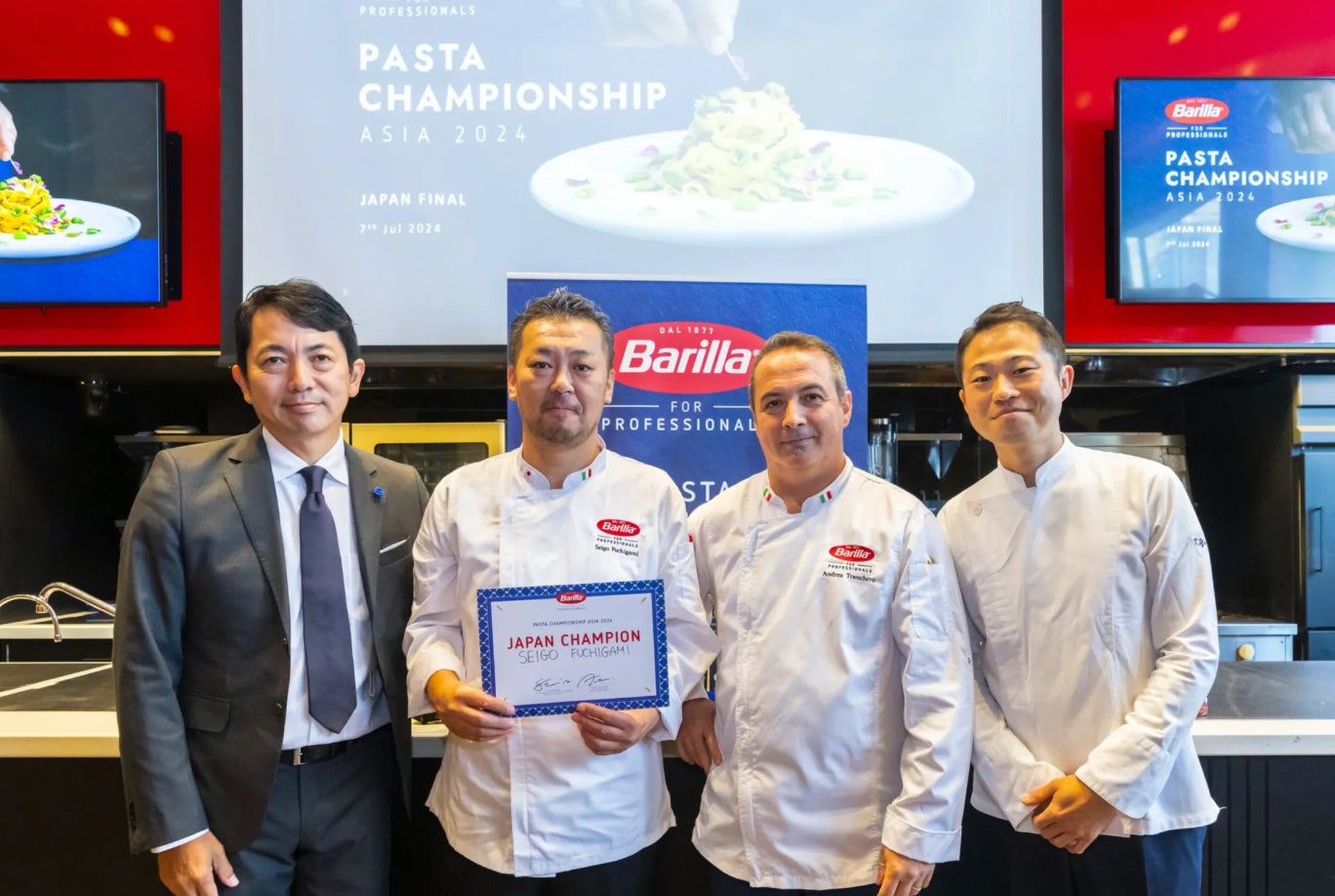 世界的パスタ大会で日本・アジア制覇。Barilla公式アンバサダーに就任した渕上誠剛シェフのレストラン〈FUCHIGAMI〉が福岡で「Barillaアンバサダーコース」を展開