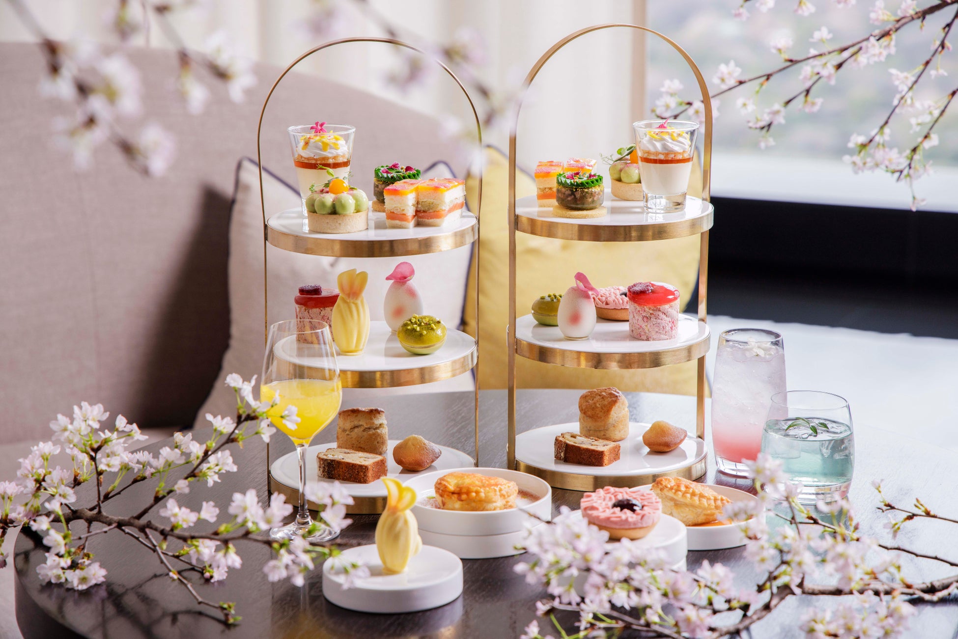 【フォーシーズンズホテル東京大手町】桜シーズン到来　桜とヨーロッパの春をテーマに桜スプリングアフタヌーンティー