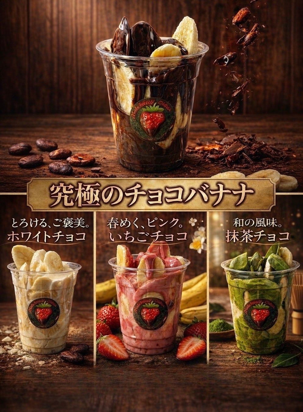 【原宿・期間限定】お祭りの定番が“究極”のスイーツへ。「究極のチョコバナナ」がCandyapple竹下通り店・Strawberry choco原宿店にて2026/2/17より販売開始。