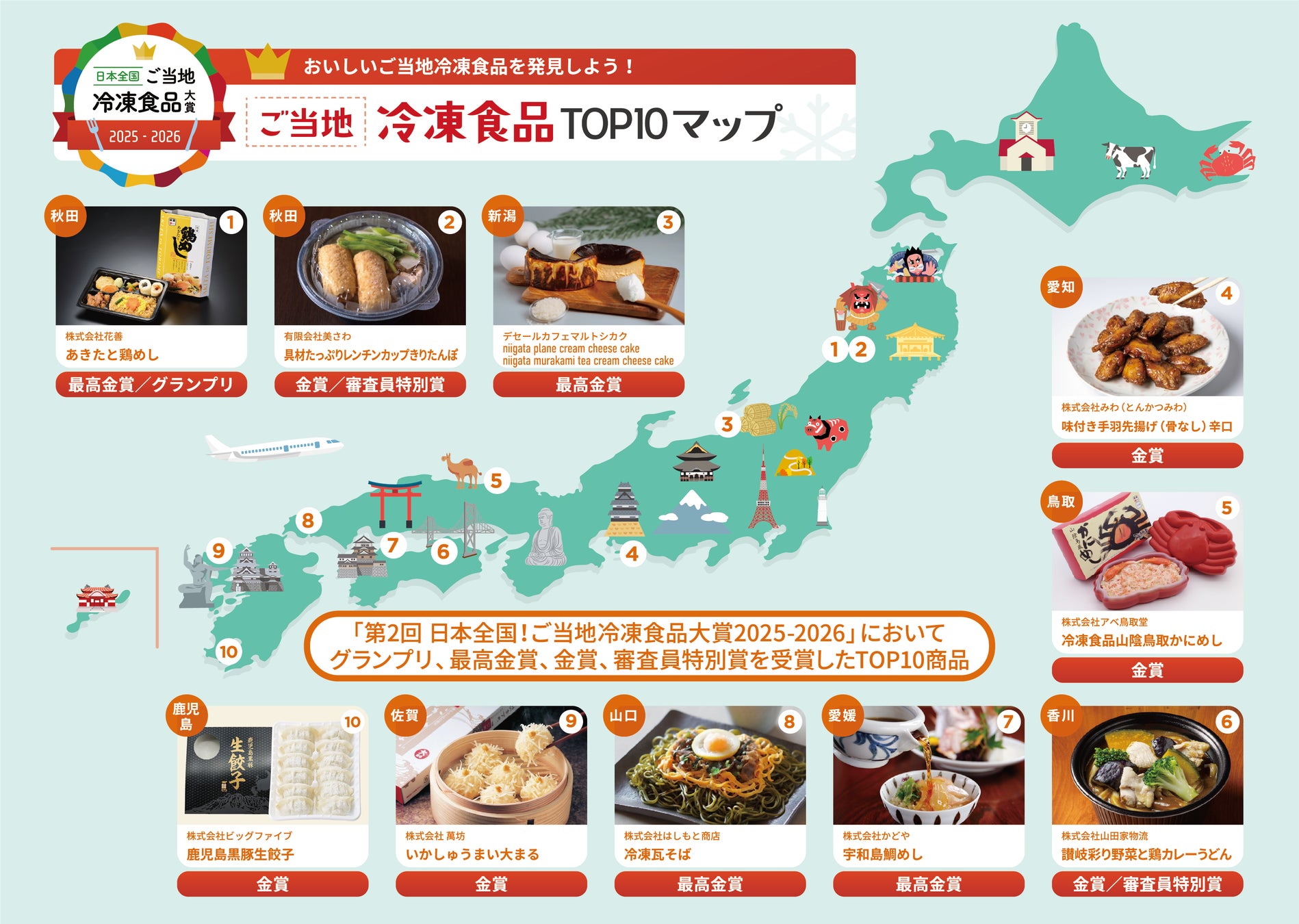 日本全国！ご当地冷凍食品大賞受賞商品65品を「スーパーマーケット・トレードショー2026」にて一挙に展示・紹介！