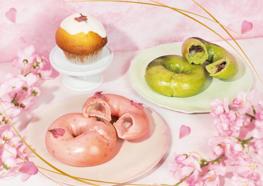 BAGEL & BAGEL から、春を味わう「桜もち」「抹茶もち」のベーグルと「さくらもち」のマフィンが期間限定で登場！　2月25日（水）より販売します