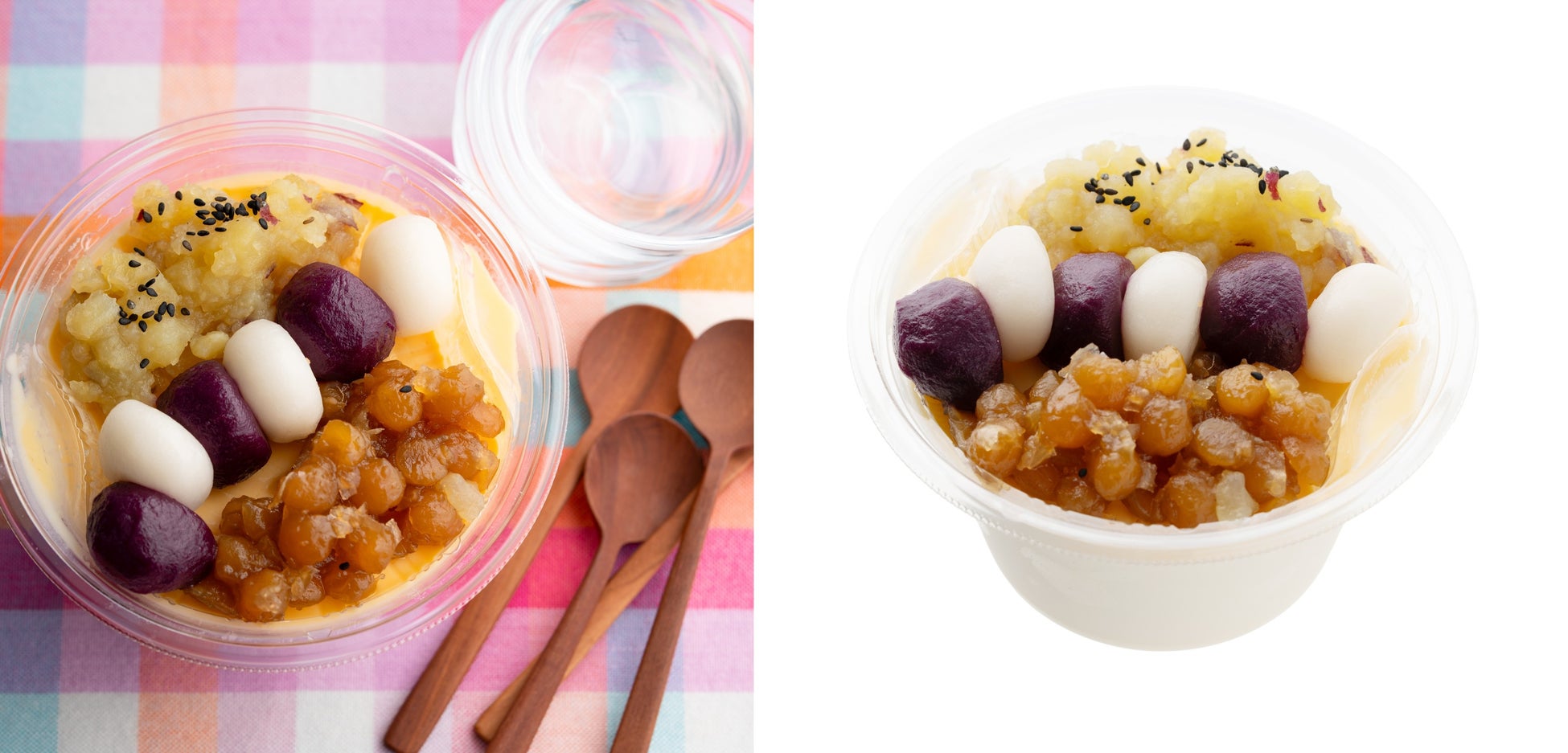 成城石井トップパティシエ考案の人気アジアンスイーツ「成城石井自家製 モーモーチャーチャー」のトッピング3倍のビッグサイズが新発売！その名も「成城石井自家製 モーモーモーチャーチャーチャー」！