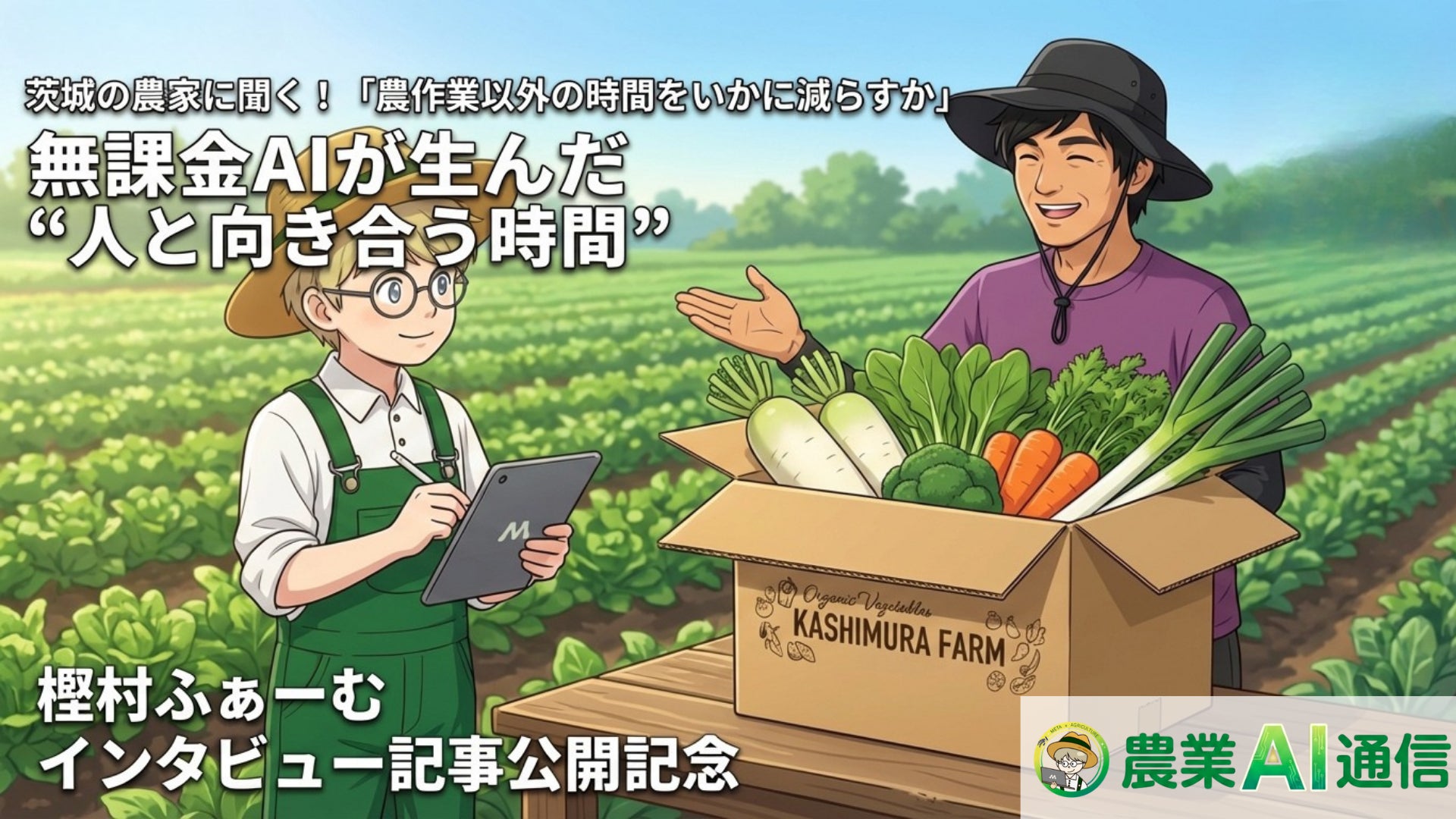 茨城の農家に聞く！「農作業以外の時間をいかに減らすか」、 無課金AIが生んだ人と向き合う時間