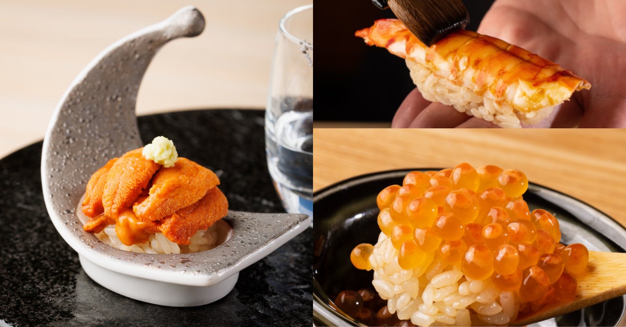 【六本木 鮨 無垢/白銀】定番の8,800円おまかせコースはそのままに。“選べる”新コース。生雲丹/車海老/いくら小丼を加えた「22品 13,200円」おまかせコースを提供開始！