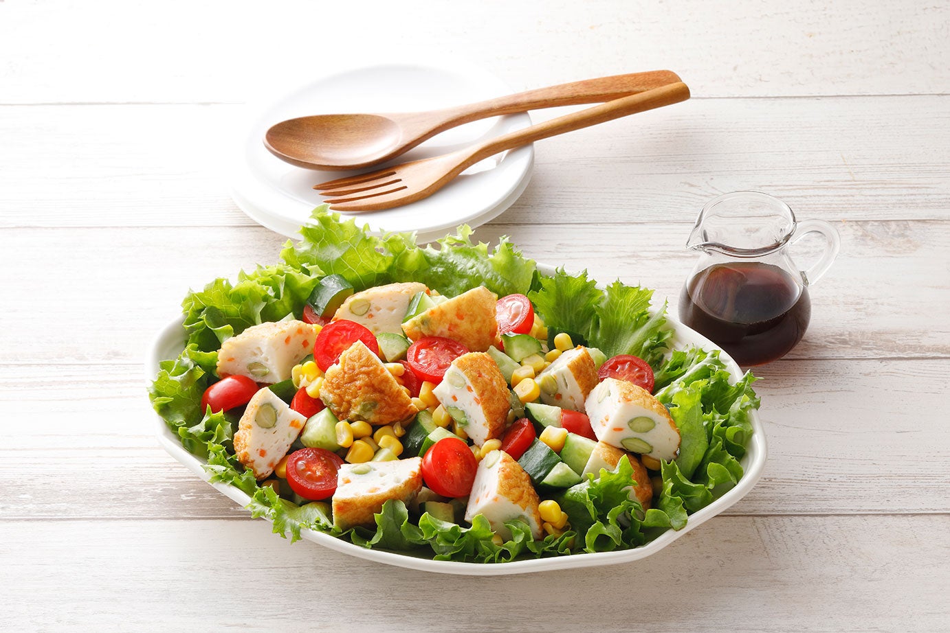 簡単便利なのに、Ｗでたんぱく質も摂れる「新食感のふわふわ!?」豆乳感がアップ！愛されて15周年の進化系練り物“豆乳揚げだし”が新登場！