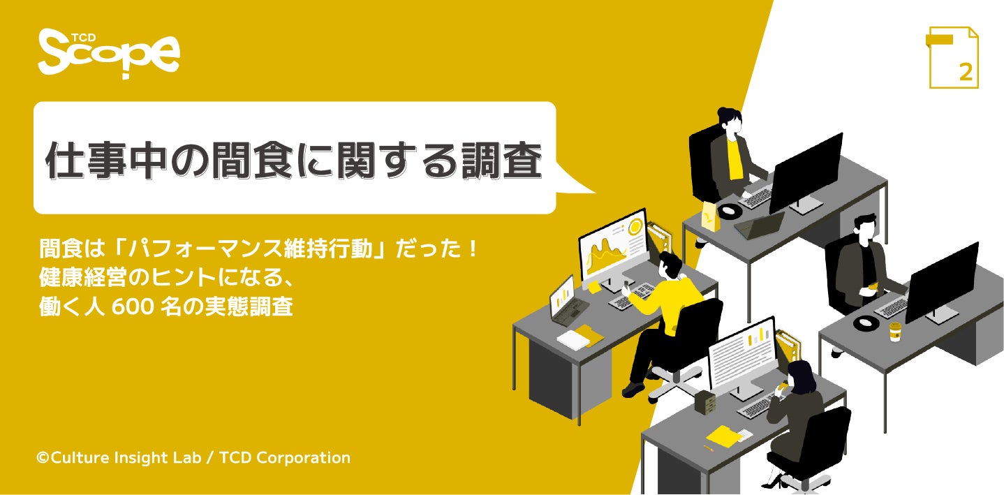 間食は「パフォーマンス維持行動」だった！健康経営のヒントになる、働く人600名の実態調査
