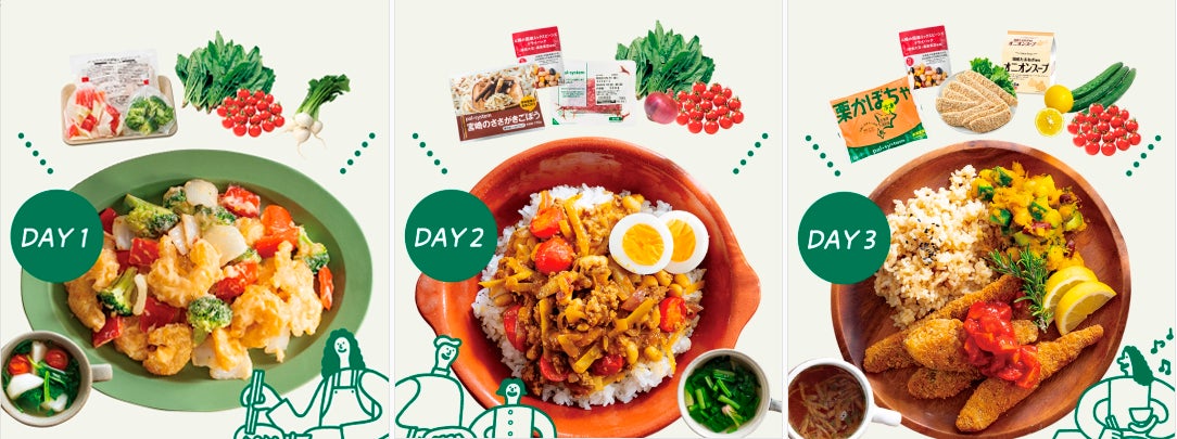 献立づくりと買い物から解放「3日分の時短ごはんセット」リニューアル