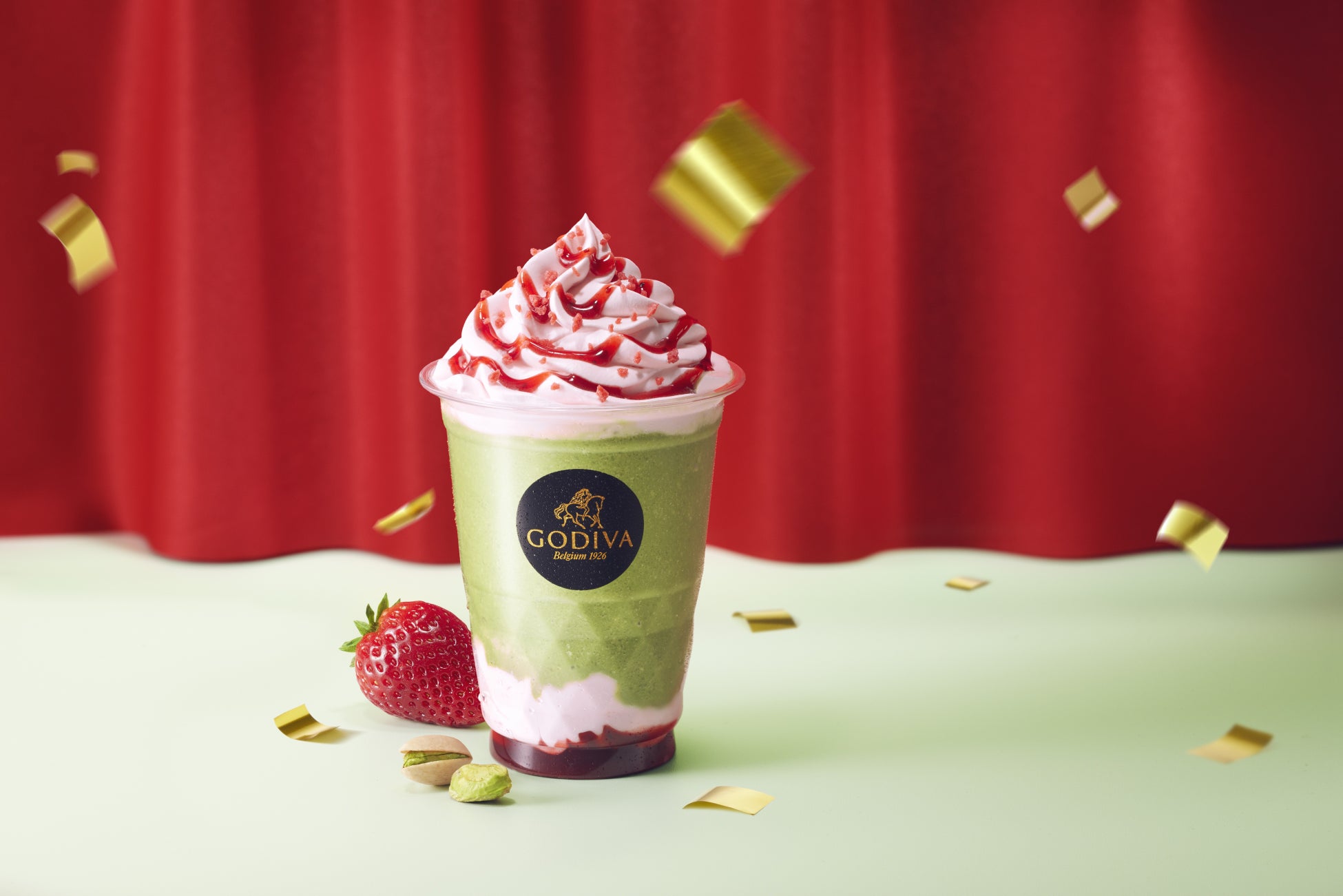 ゴディバ創業100周年記念！フランスのパティシエ兼アイスクリーム職人＆日本の米糀とのコラボレーションから誕生！！「100周年アニバーサリー ストロベリー ピスタチオ ショコリキサー」